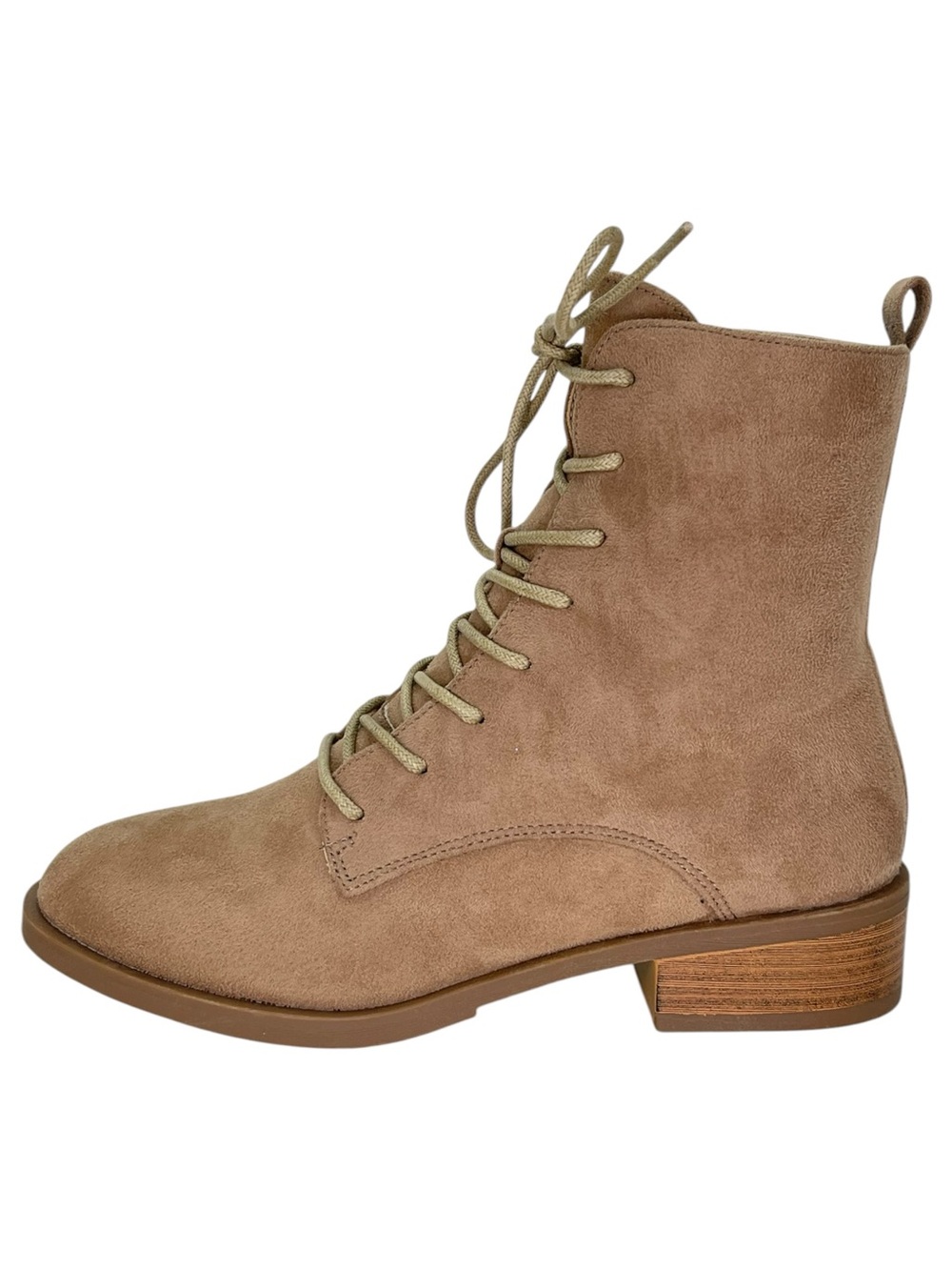 Journee Collection Vienna Taupe Microsuede Womens Ankle Boots Size 7M - Picture 3 of 11
